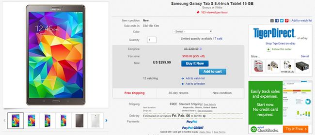 Fotografía - [Alerte pacte] eBay a une Galaxy Tab 8.4 S pour 300 $ (100 $ de rabais au détail) Nouveau Samsung